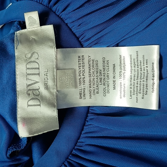 David's Bridal Horizon Blue sleeveless dress women's size 18 NWT - Picture 12 of 14